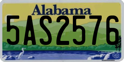 AL license plate 5AS2576