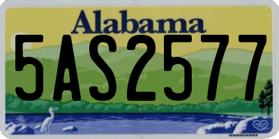 AL license plate 5AS2577