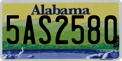 AL license plate 5AS2580