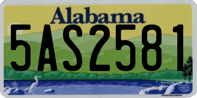 AL license plate 5AS2581