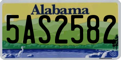 AL license plate 5AS2582