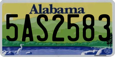 AL license plate 5AS2583