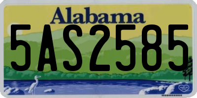 AL license plate 5AS2585