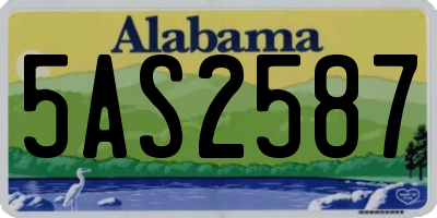 AL license plate 5AS2587