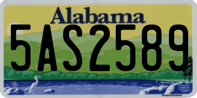 AL license plate 5AS2589