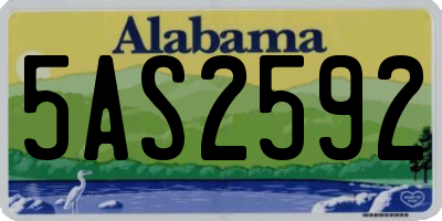 AL license plate 5AS2592