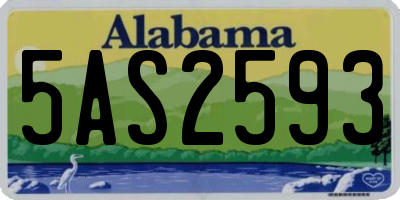 AL license plate 5AS2593