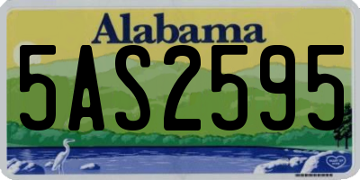 AL license plate 5AS2595