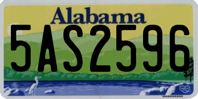AL license plate 5AS2596