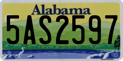 AL license plate 5AS2597