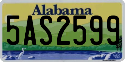 AL license plate 5AS2599