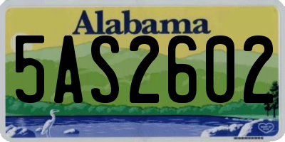 AL license plate 5AS2602