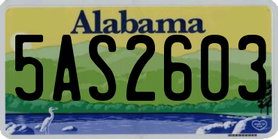 AL license plate 5AS2603