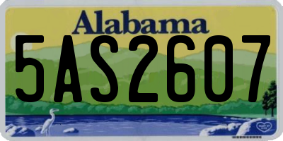 AL license plate 5AS2607