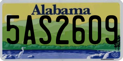 AL license plate 5AS2609