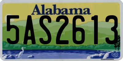 AL license plate 5AS2613