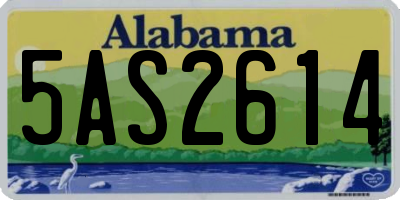 AL license plate 5AS2614