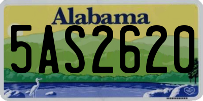 AL license plate 5AS2620
