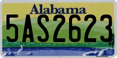 AL license plate 5AS2623