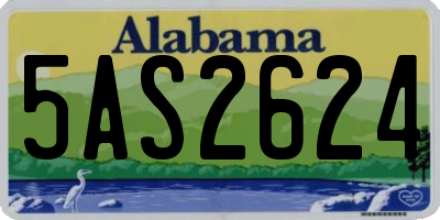 AL license plate 5AS2624