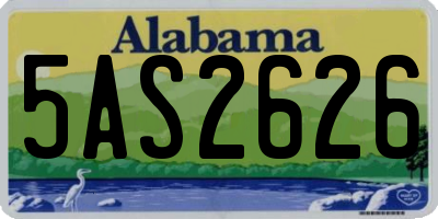 AL license plate 5AS2626