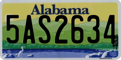 AL license plate 5AS2634