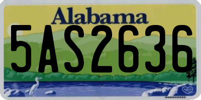 AL license plate 5AS2636