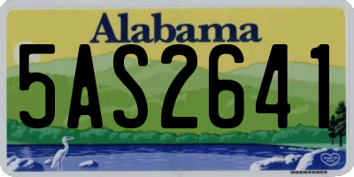 AL license plate 5AS2641