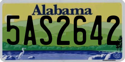 AL license plate 5AS2642