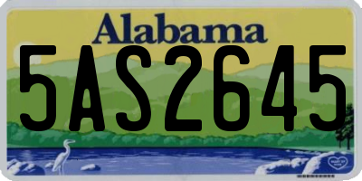 AL license plate 5AS2645