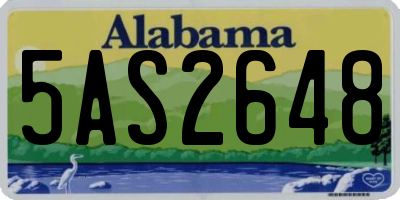 AL license plate 5AS2648