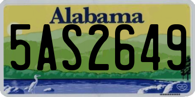 AL license plate 5AS2649
