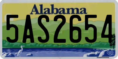 AL license plate 5AS2654
