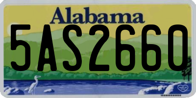 AL license plate 5AS2660