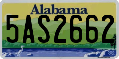 AL license plate 5AS2662