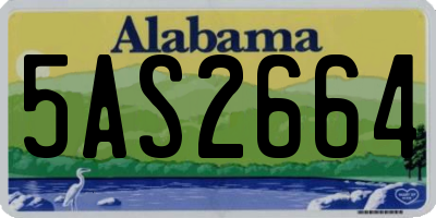 AL license plate 5AS2664