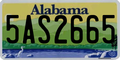 AL license plate 5AS2665