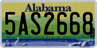 AL license plate 5AS2668