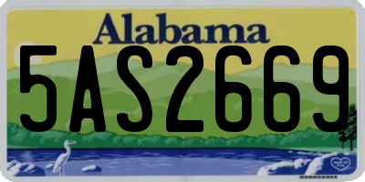 AL license plate 5AS2669