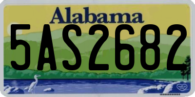 AL license plate 5AS2682