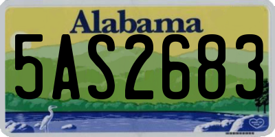 AL license plate 5AS2683