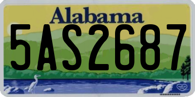 AL license plate 5AS2687