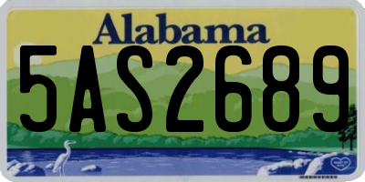 AL license plate 5AS2689