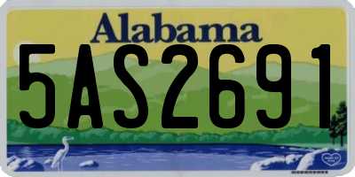 AL license plate 5AS2691