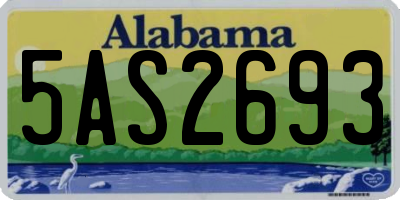 AL license plate 5AS2693