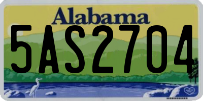 AL license plate 5AS2704