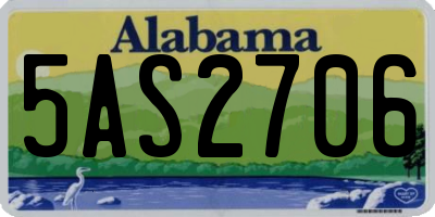AL license plate 5AS2706