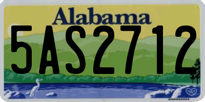 AL license plate 5AS2712