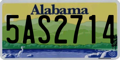 AL license plate 5AS2714