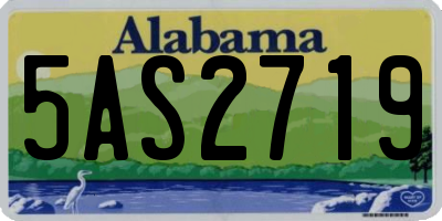 AL license plate 5AS2719